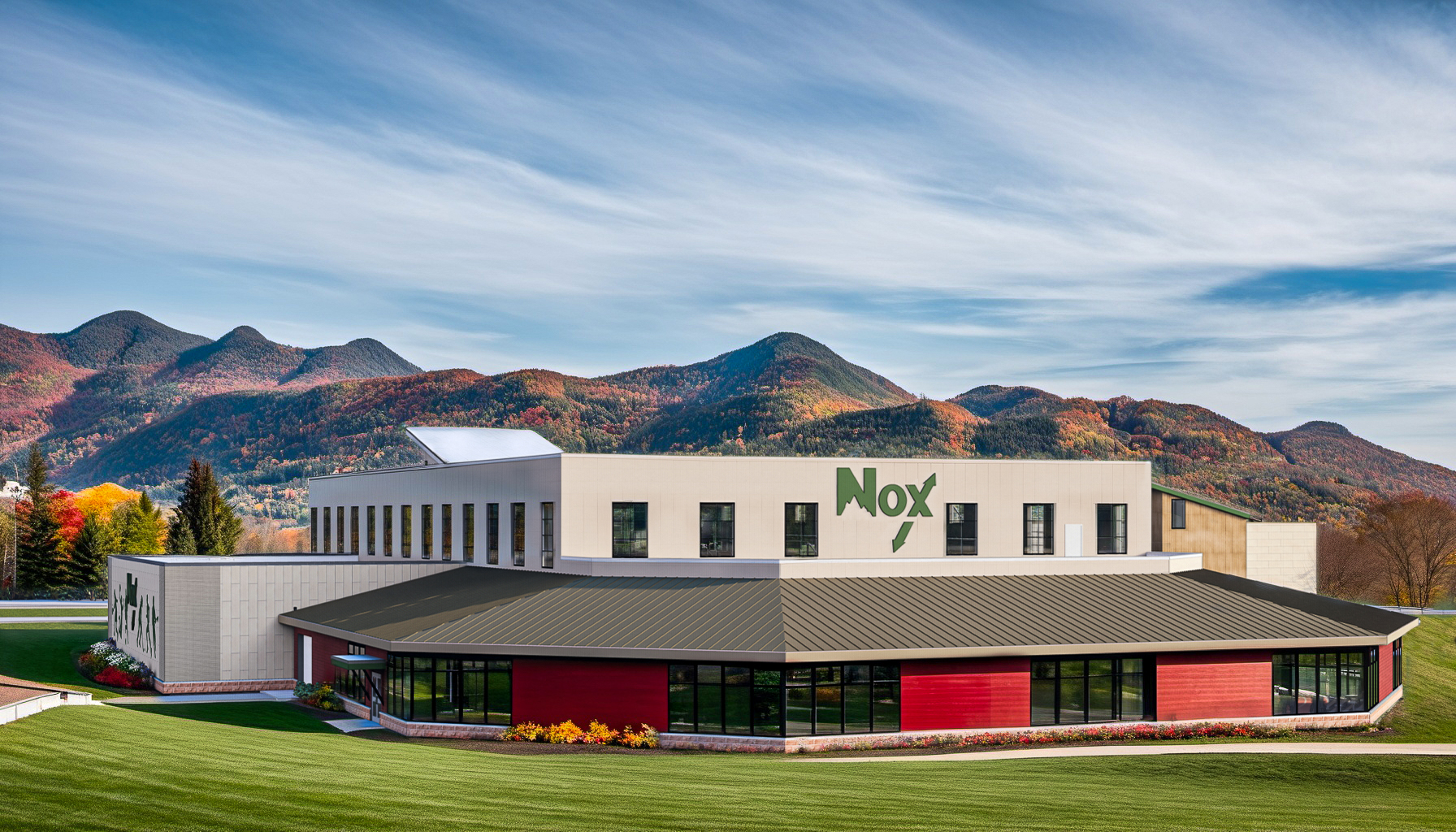 during daytime, black silhouette people walking, [during autumn], keep materials, [[green vermont mountains in backdrop]], main walking, red mulch, planting and flowers,, flowers, forest, lush, ((architecture)), beautiful, vibe, pristine, 
Negative prompt: sketch, line drawing, lowres, ((watermark)), flat colors, ((ugly)), blurry, boring, bad art, oversaturated, 3d render, cartoon, grain, low-res, kitsch, weird colors, gross, computer rendering
Steps: 30, Sampler: DPM++ 2M Karras, CFG scale: 20.549999999999997, Seed: 1718418658, Size: 1792x1024, Model hash: 31e35c80fc, Model: sd_xl_base_1.0, Denoising strength: 0.76, ControlNet 0: "Module: canny, Model: diffusers_xl_canny_full, Weight: 1.0, Resize Mode: 1, Low Vram: False, Processor Res: 768, Threshold A: 100, Threshold B: 200, Guidance Start: 0, Guidance End: 1.0, Pixel Perfect: True, Control Mode: 1", ControlNet 1: "Module: depth, Model: diffusers_xl_depth_full, Weight: 1.0, Resize Mode: ResizeMode.INNER_FIT, Low Vram: False, Guidance Start: 0, Guidance End: 1.0, Pixel Perfect: True, Control Mode: 1", Version: v1.7.0